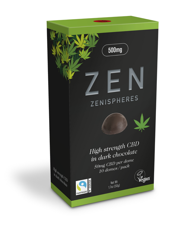 Dark Chocolate CBD Zenispheres (10 x 50mg CBD) [500mg] [20mg/£ - 33mg/£]