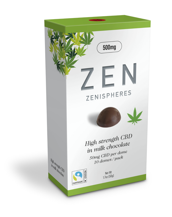 Milk Chocolate CBD Zenispheres (10 x 50mg CBD) [500mg] [20mg/£ - 33mg/£]